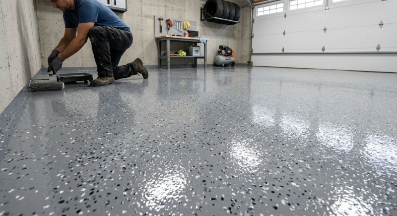 Epoxy Garage Flooring Installation